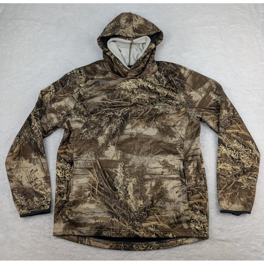 Realtree Max-1 XT Camo Men's Size M Performance Pullover Hoodie w/Neck Gaiter